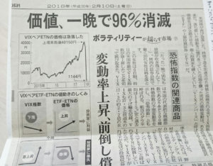 VIX投資に関する日経新聞記事